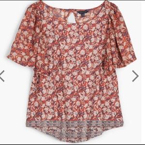 Lucky Brand Woven Mixed Print Top